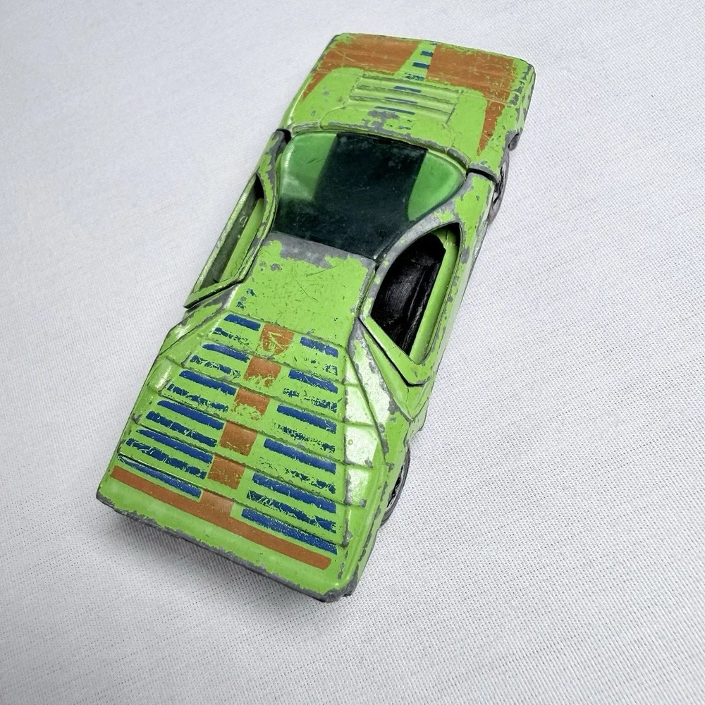 Vintage 1969 Hot Wheels Redline Carabo Lime Green Hong Kong Scissor Doors #9696